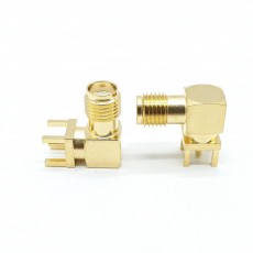 12.4GHz SMA Female Right Angle  Mount Connector Solder Attachment Thru Hole PCB(4R깊이: 4.0mm)