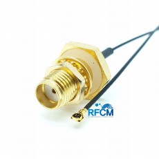 SMA(F)BH IP 방수형-MHF4 PIug 30mm Cable Assembly(Gold)