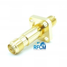 SMA(F)-SMA(F) 4Hole Panel 50ohm ADAPTOR DC~10GHz